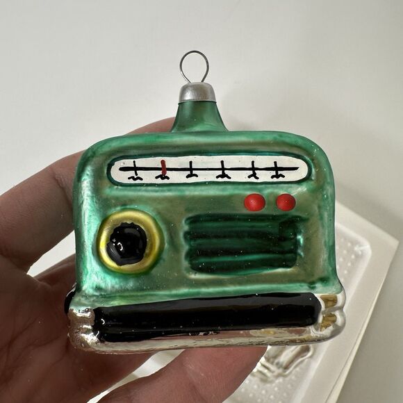 Vtg Bradford Novelty 4 Glass Soda Shop Ornaments Retro Christmas Hand Decorated - Picture 10 of 16